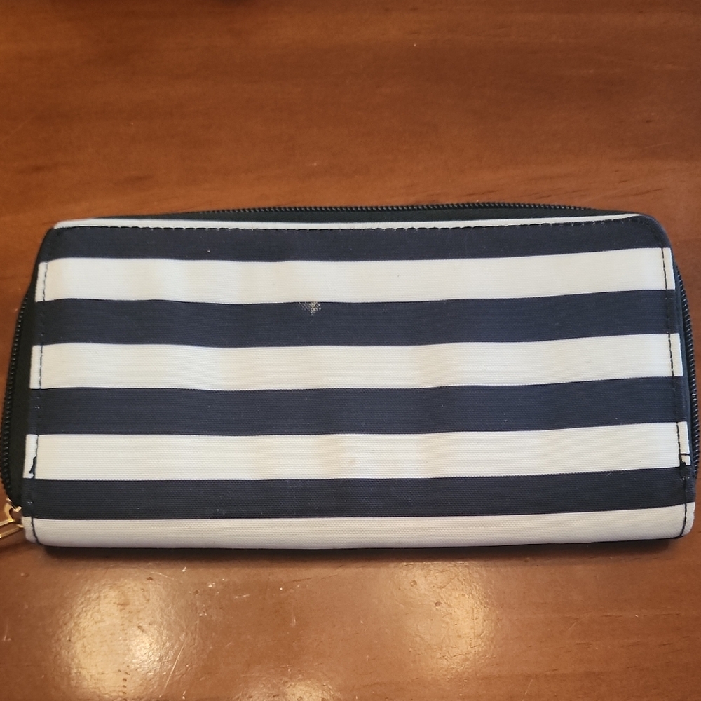 Striped Black and White Wallet